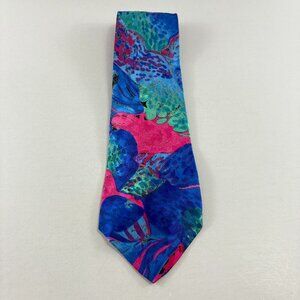 Brioni Blue / Pink Abstract Men's Tie 4" x 60"